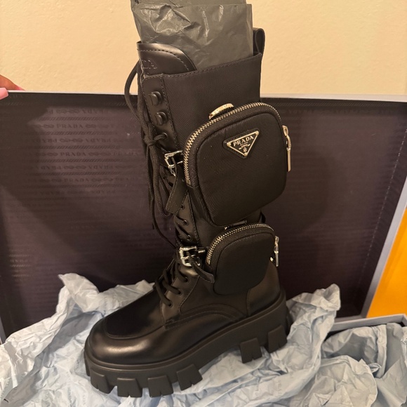 Prada Monolith Tall calf boots - Picture 1 of 4